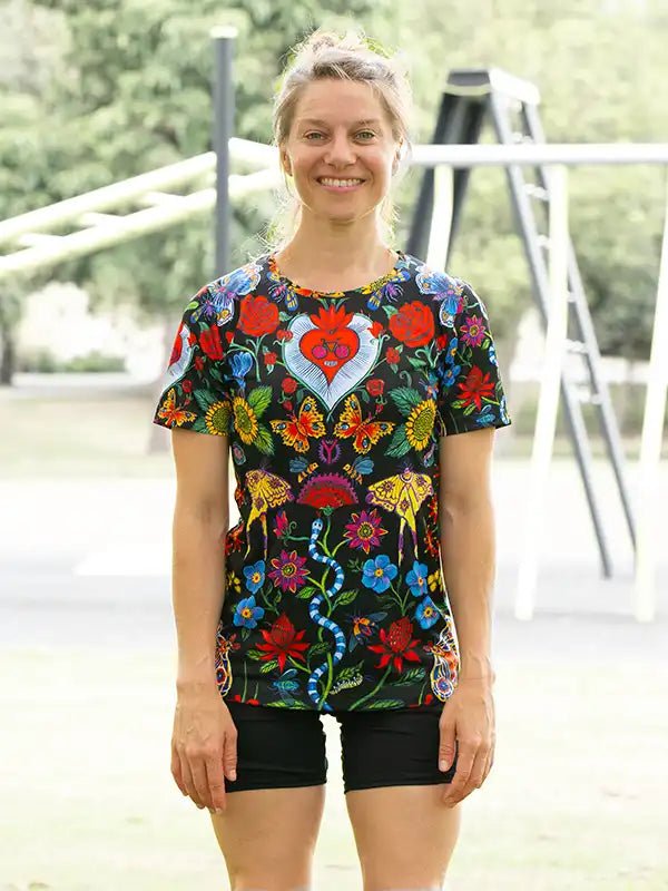 River Road Black Women's Technical T-Shirt - Cycology Clothing US