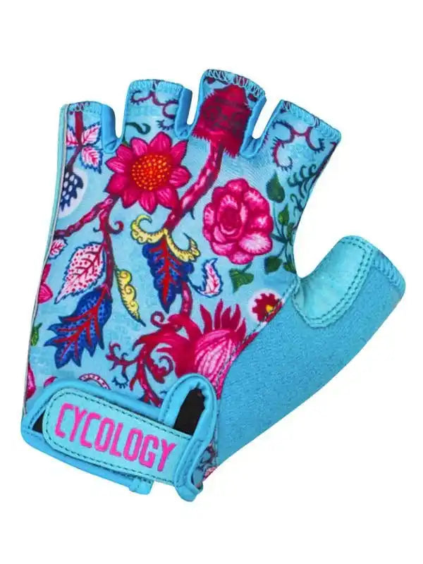 Cycology Secret Garden Short Gloves Blue S