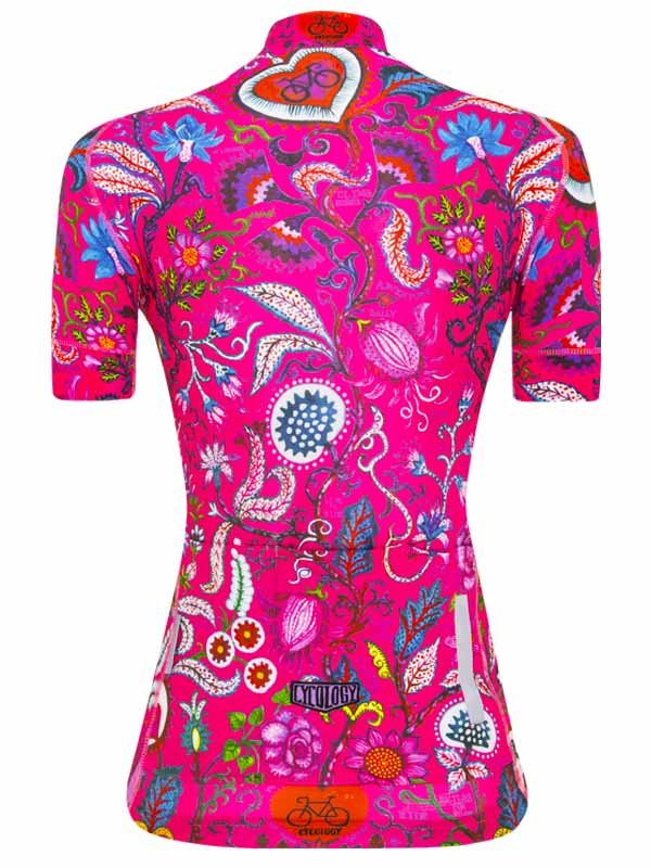 Secret Garden (Pink) Women's Cycling Jersey - Cycology Clothing US