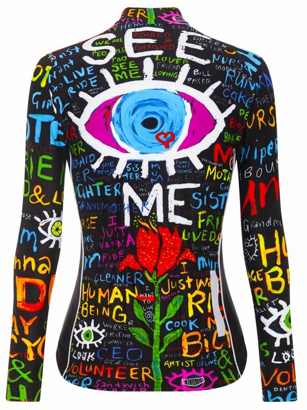 See Me (Black) Women's Long Sleeve Jersey - Cycology Clothing US
