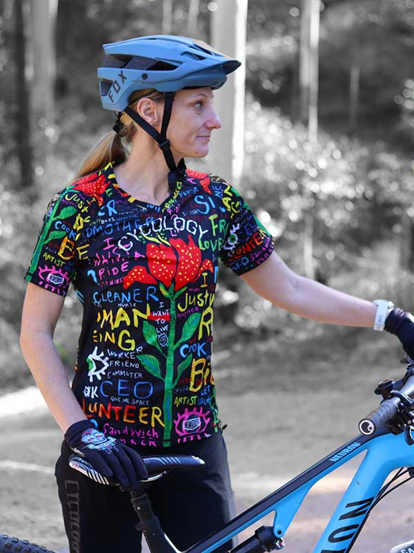 See Me (Black) Women's MTB Jersey - Cycology Clothing US