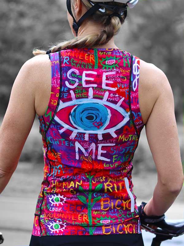 See Me Pink Sleeveless Cycling Jersey Cycology USA – Cycology