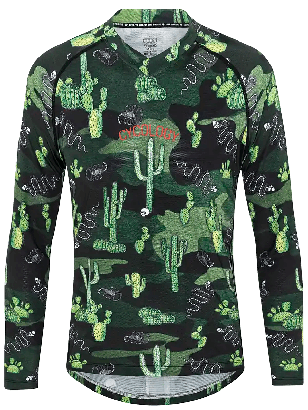 Totally Cactus Men's Long Sleeve MTB Jersey
